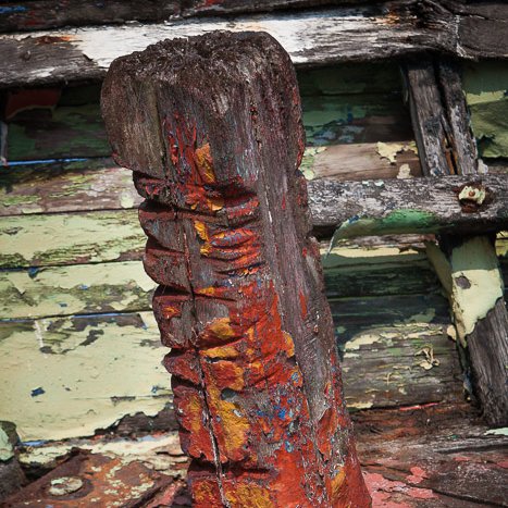 <strong>Détail sur une épave en Rance</strong> <small>© Michel FLEURY</small>